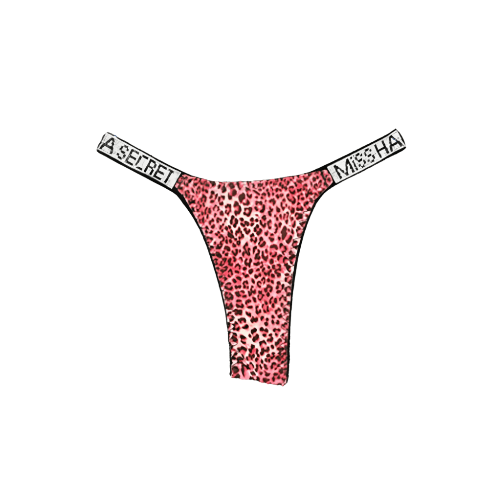 Rhinestone Low-Waist Thong Underwear