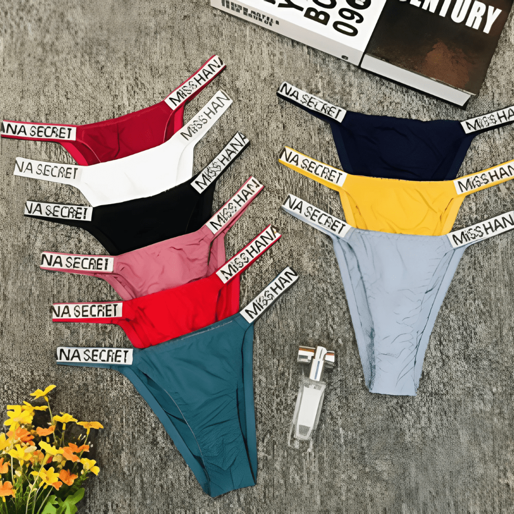 Rhinestone Low-Waist Thong Underwear
