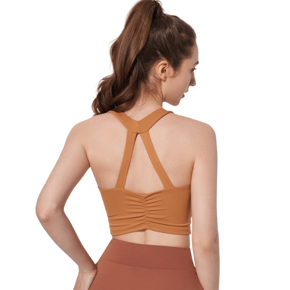 Seamless Criss-Cross Back Sports Bra | Comfortable & Lightweight Support