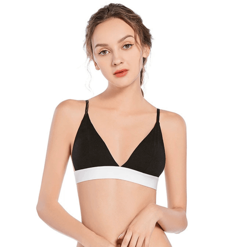 Triangle Wireless Bralette | Adjustable Strappy Design & Light Support