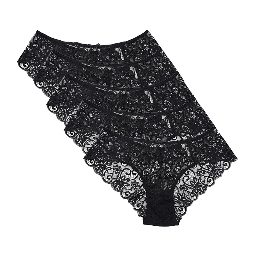 Ultra Thin Mid-Waist Lace Underwear