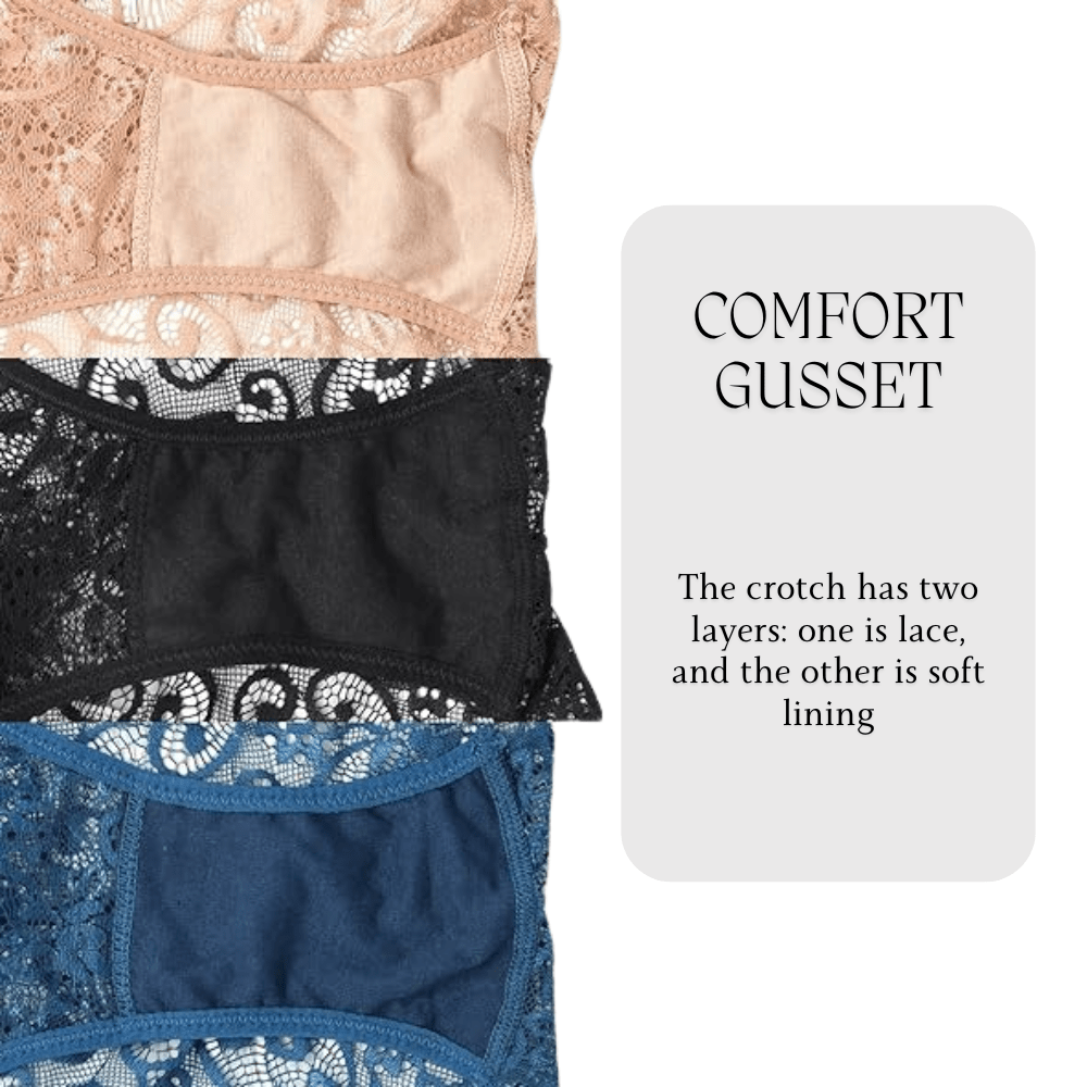 Ultra Thin Mid-Waist Lace Underwear