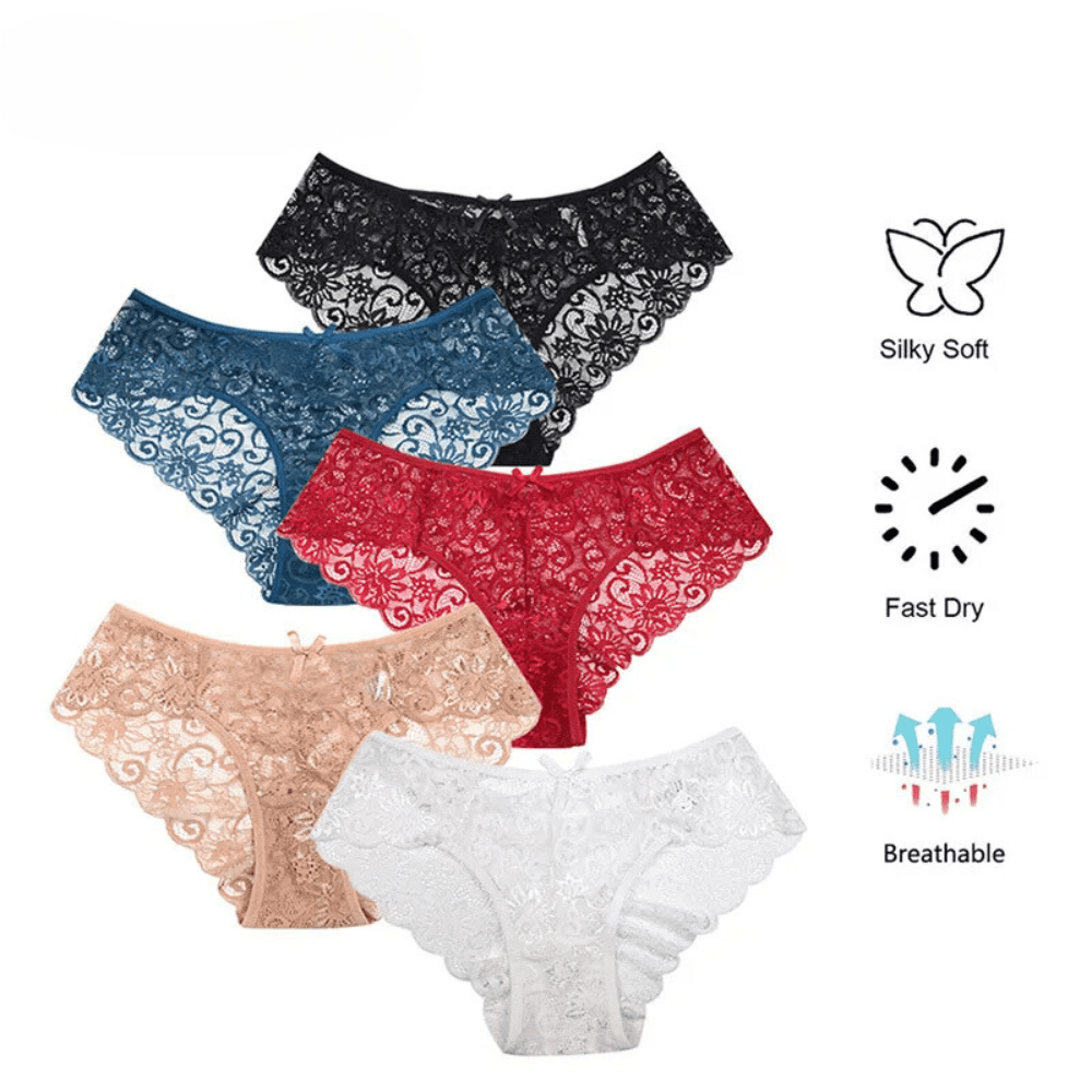 Ultra Thin Mid-Waist Lace Underwear