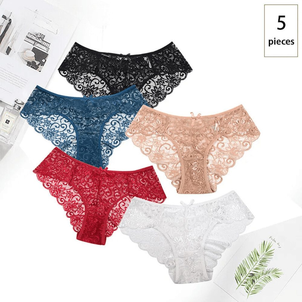 Ultra Thin Mid-Waist Lace Underwear