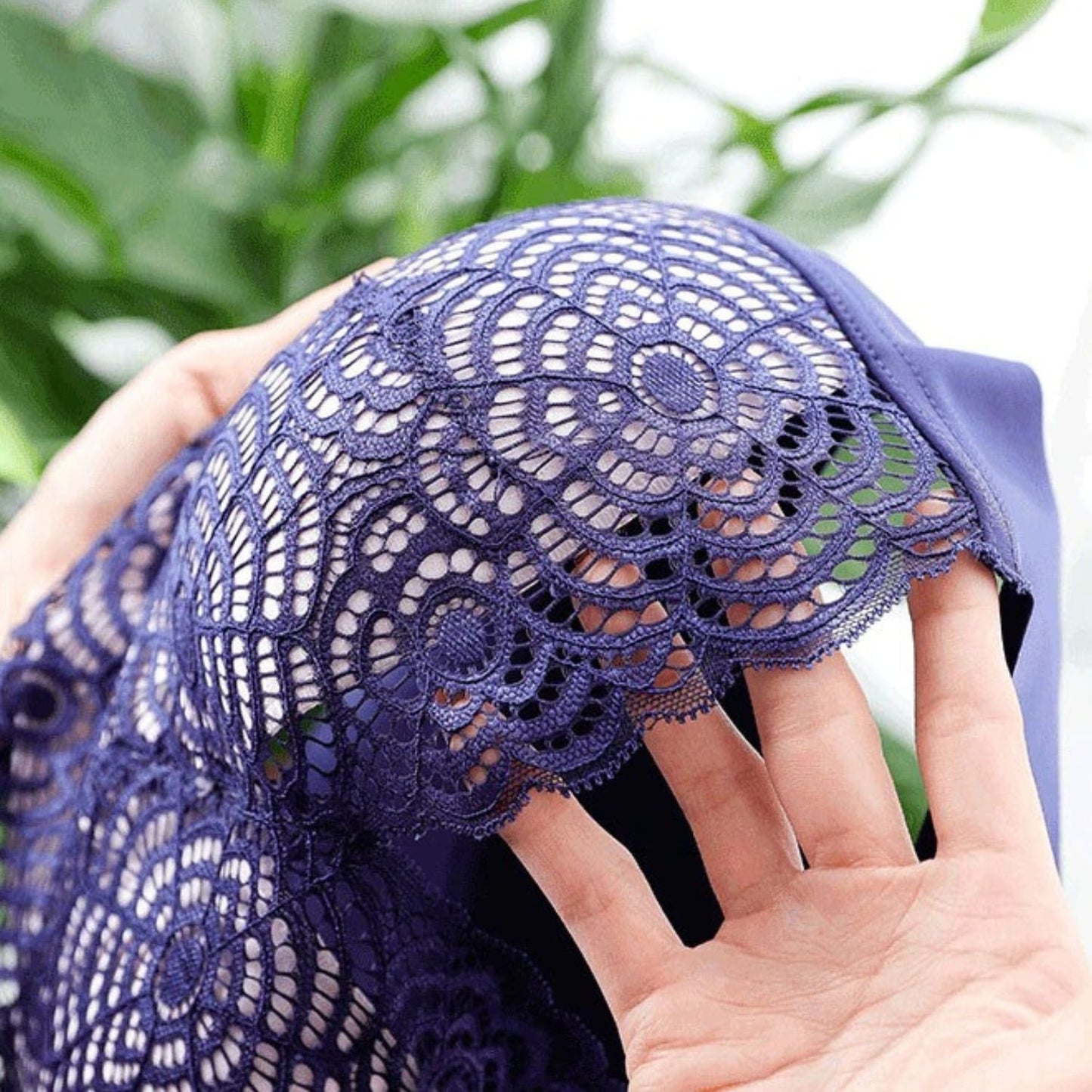 Wire Free Lace Bra Thin Cup Plus Size