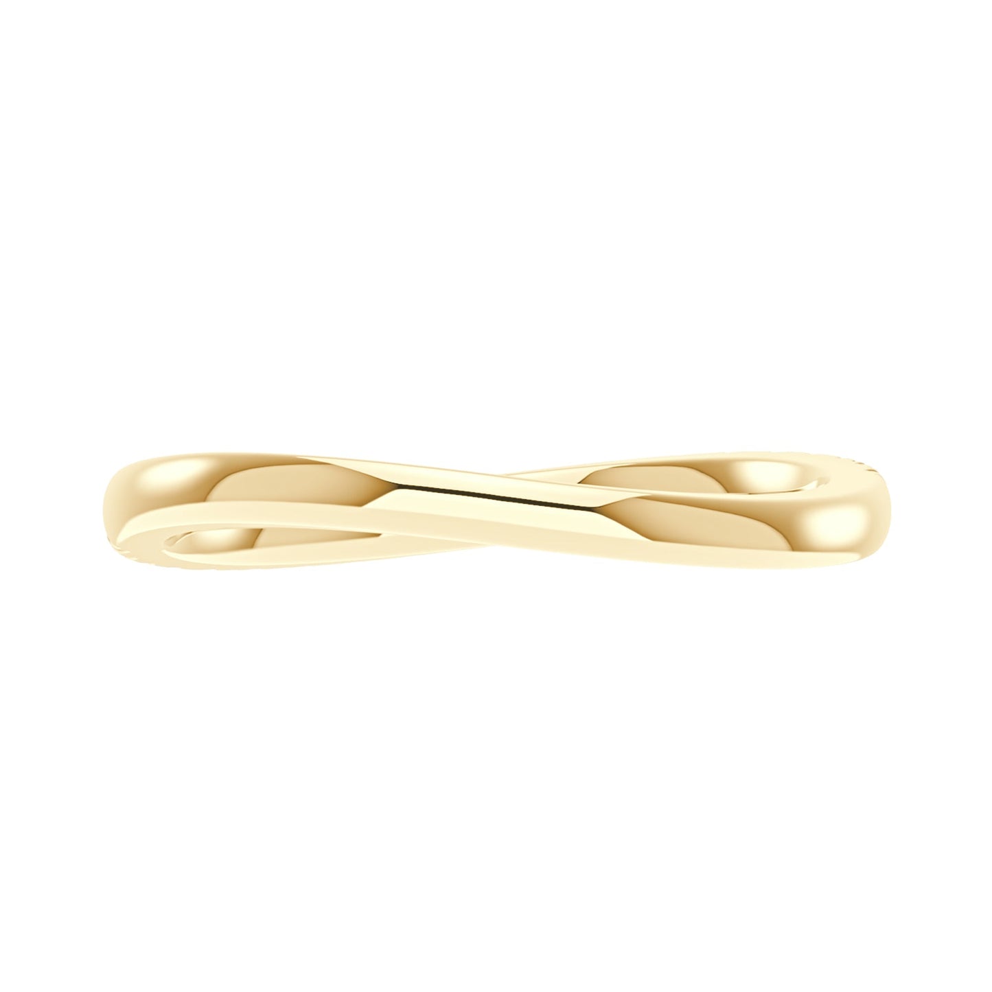 Nature Inspired Wave Moissanite Pavé Half Eternity Band