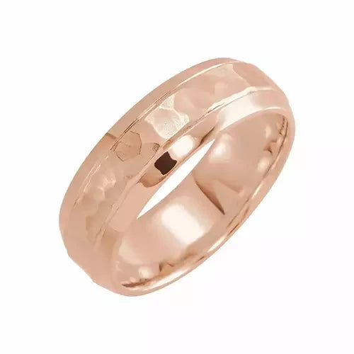 Hammered Wedding Band