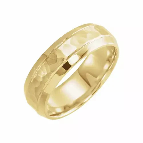 Hammered Wedding Band
