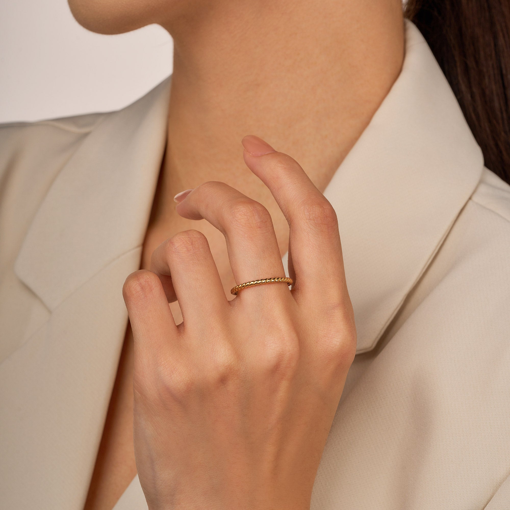 Bande empilable torsadée