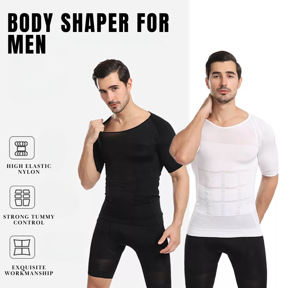 T-shirt gainant de compression pour homme