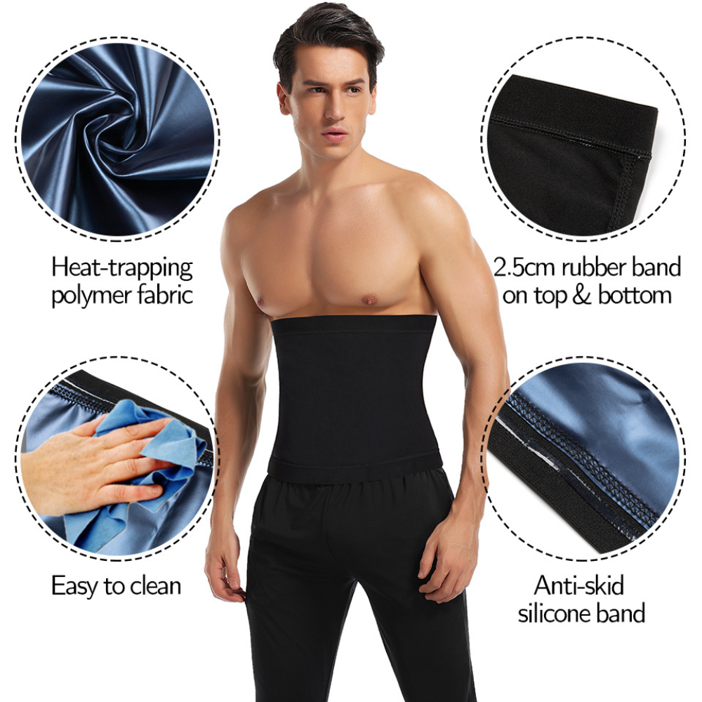 ThermoCore: Men's Waist Trainer Fat Burning Sweat Belt
