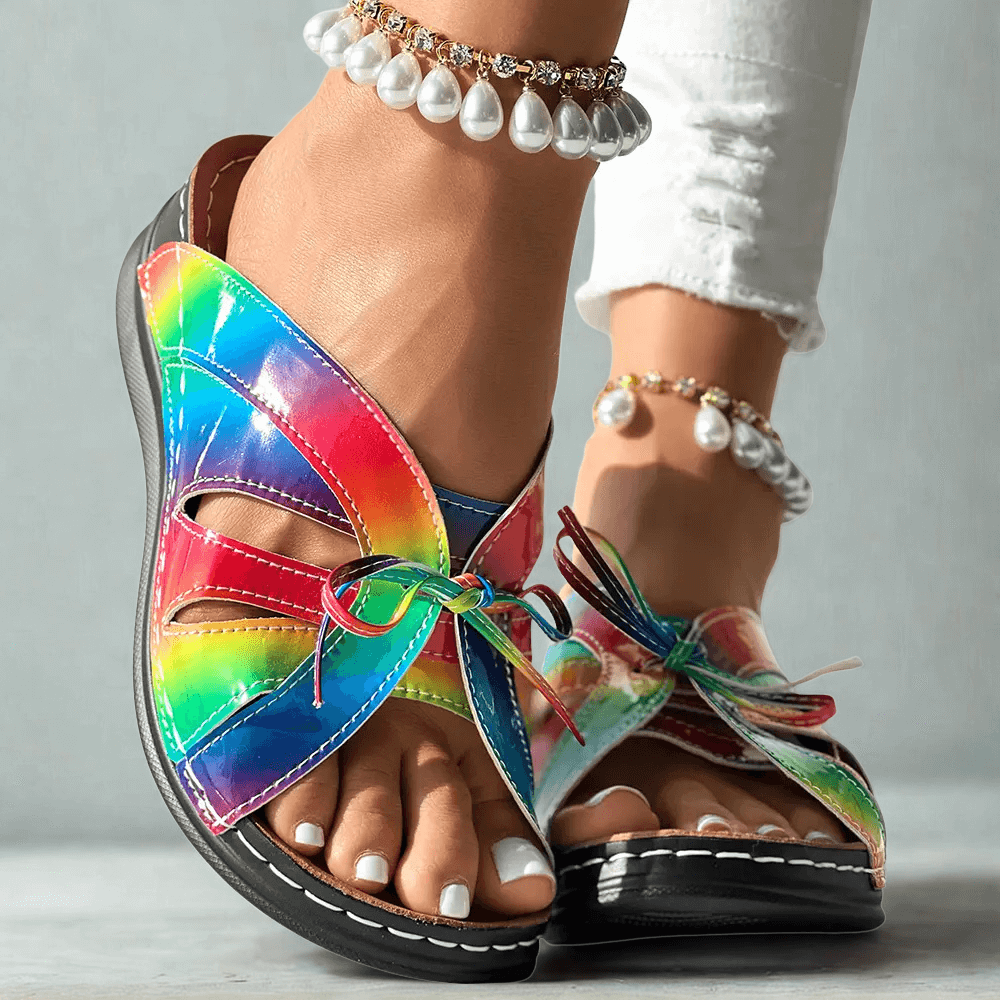 Sandales Soraya à cambrure souple et nœud 