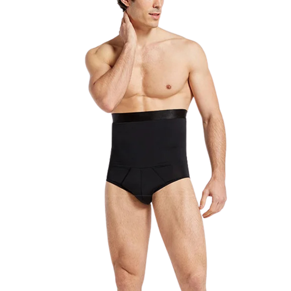 Sous-vêtements gainants amincissants taille haute pour hommes
