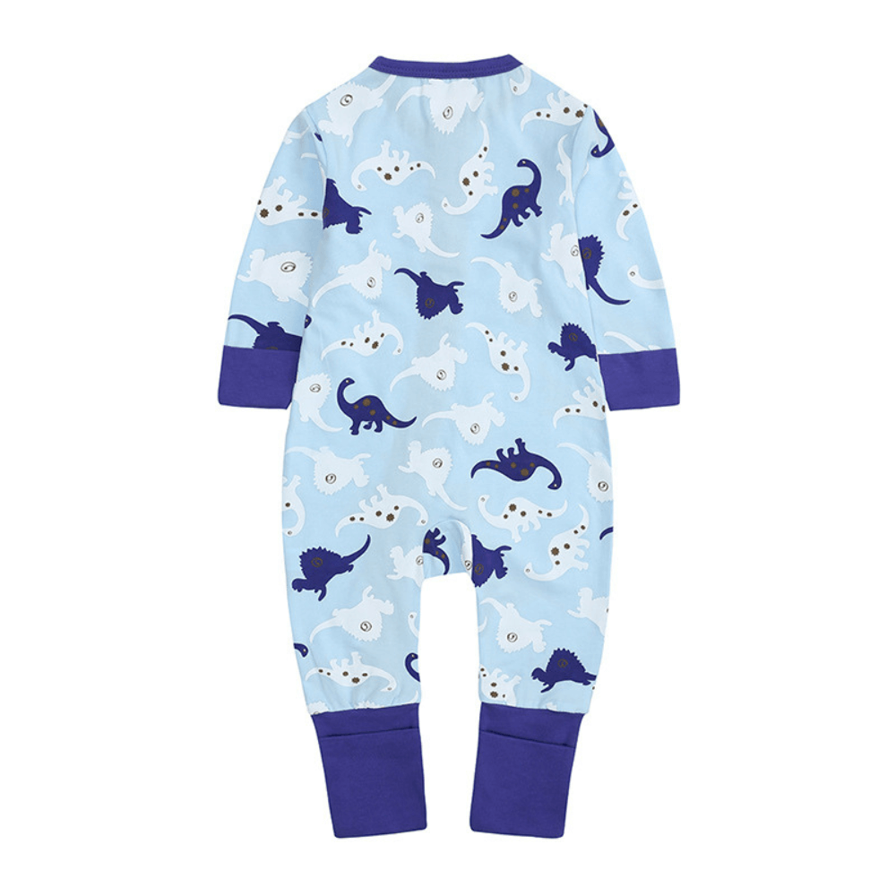 Cute Print Easy Zip Baby Romper