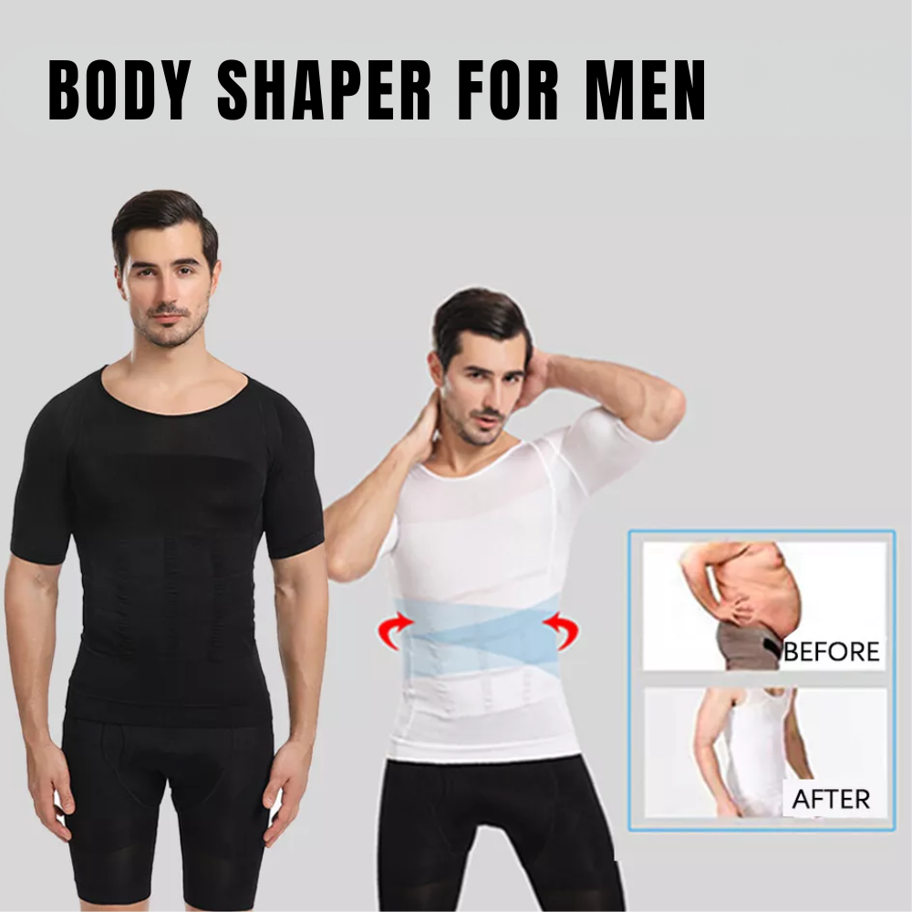 T-shirt gainant de compression pour homme