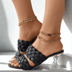 Sandales tressées en cristal Toledo 