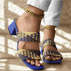 Sandales à talons tressées Soletta Colorblock 