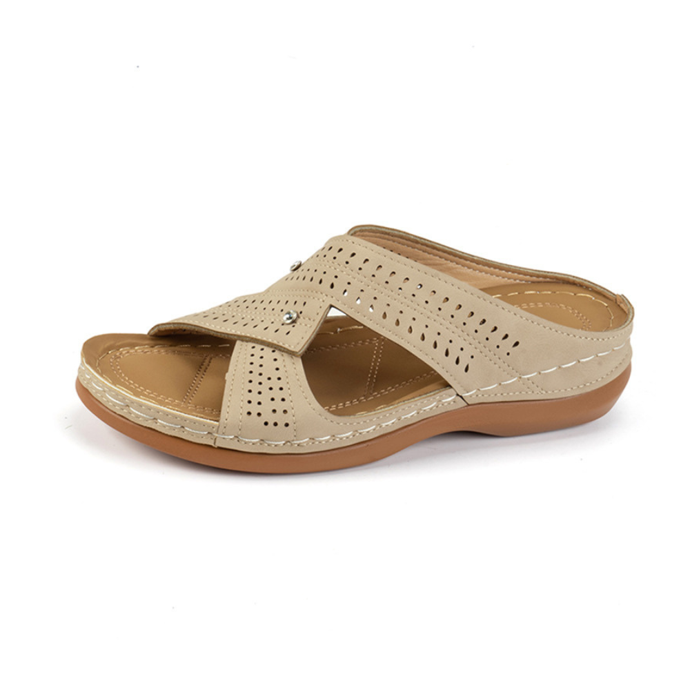 Sandales compensées orthopédiques Vienna Comfort à enfiler et bride en T