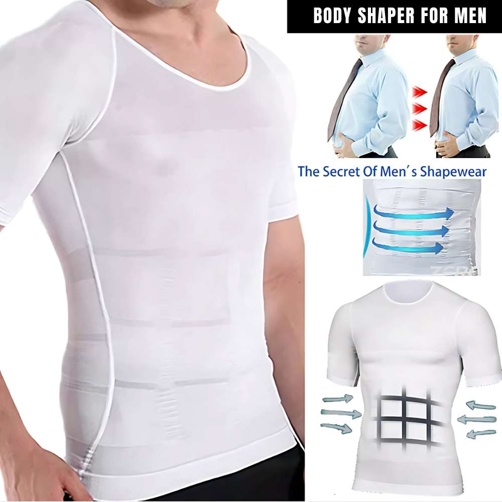 T-shirt gainant de compression pour homme