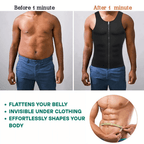SweatMax : Gilet de compression sauna pour homme, favorisant la transpiration et la silhouette.