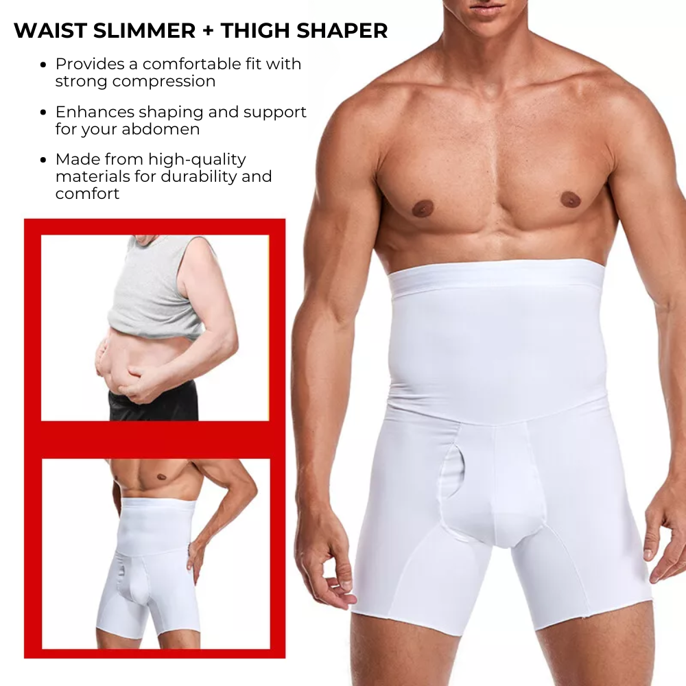 Short de compression sculptant ventre plat pour homme