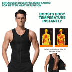 SweatMax : Gilet de compression sauna pour homme, favorisant la transpiration et la silhouette.