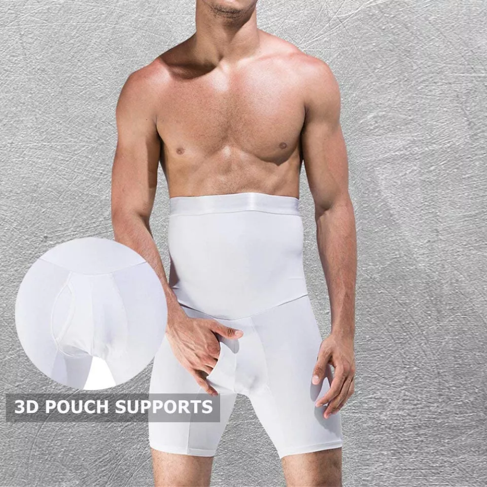 Short de compression sculptant ventre plat pour homme