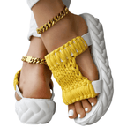 Sandales à plateforme en maille de Marseille 