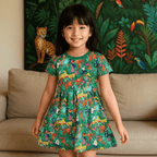 Tropical Safari Animal Print Girls Dress