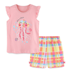 Jolly Jellyfish Ruffle Top & Rainbow Shorts Set