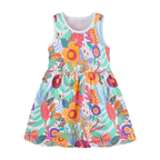 Robe d'été pour fille à imprimé floral et papillons
