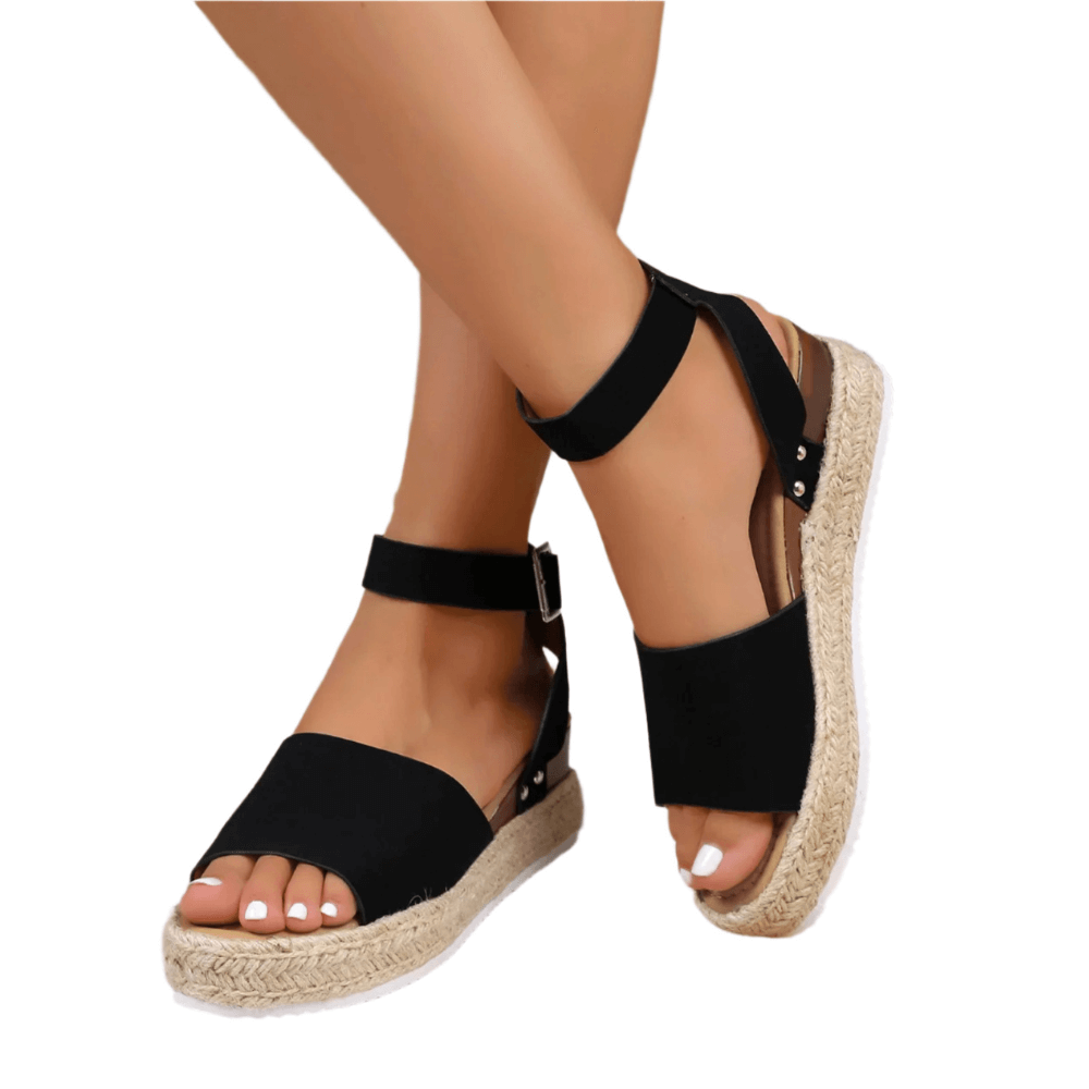 Sandales espadrilles à bout ouvert Aurelle