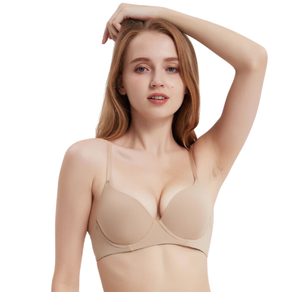 Seamless Comfort Underwire Push-Up Demi Bra