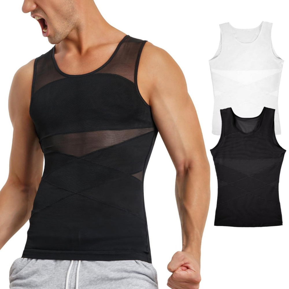MaxFit Pro: Men's Slimming & Body Sculpting Sleeveless Top