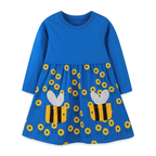 Robe à manches longues joyeuse à motif d'abeilles et de demoiselles d'honneur