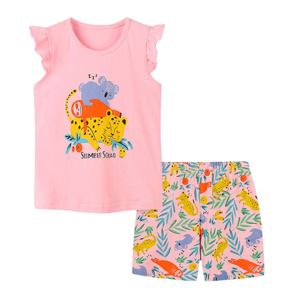 Sleepy Jungle Friends Top & Shorts Set