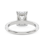 Emerald Hidden Halo Ring With Pavé Band