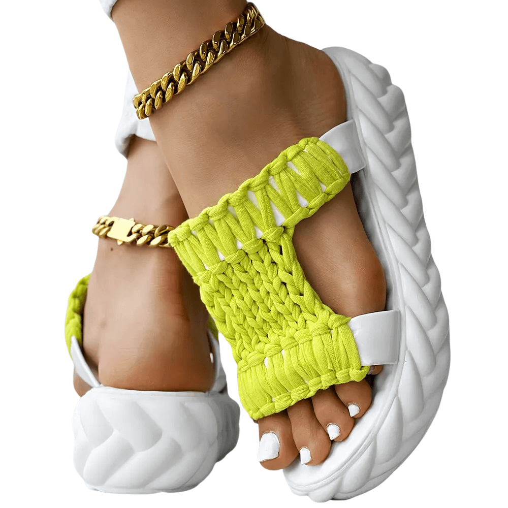 Sandales à plateforme en maille de Marseille 