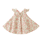 Girls Flutter Sleeve Bow Front Dress