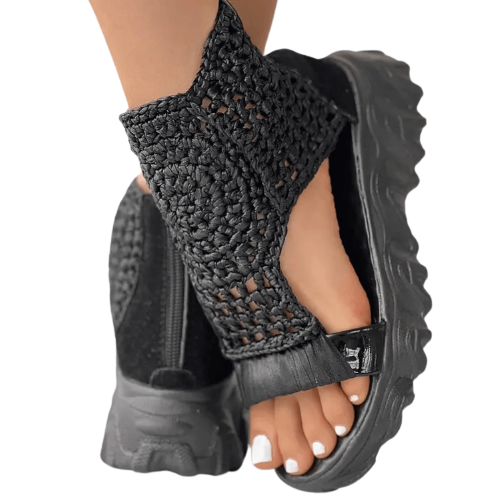 Sandales compensées tressées Sorra 