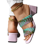 Sandales à talons tressées Soletta Colorblock 