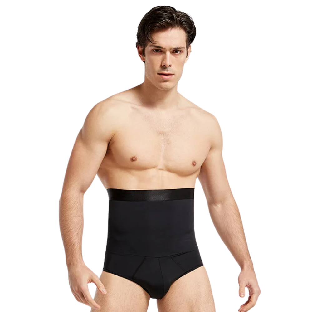 Sous-vêtements gainants amincissants taille haute pour hommes