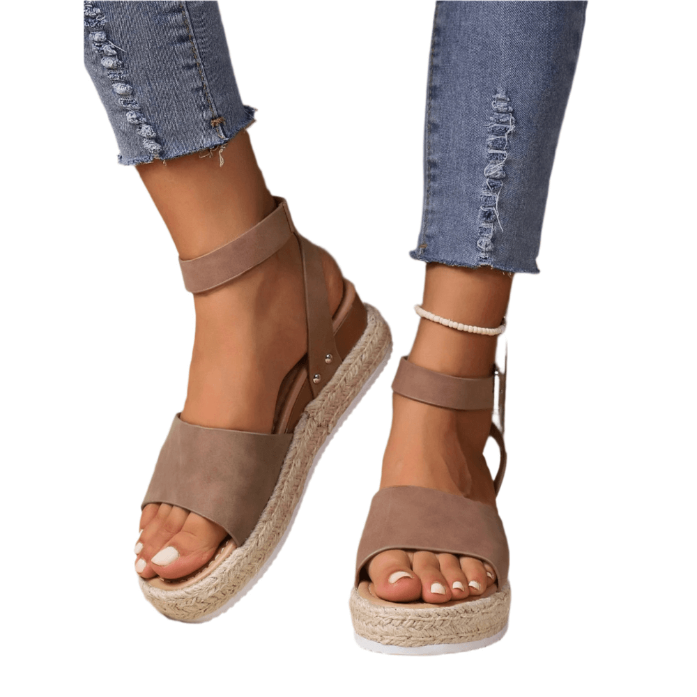 Sandales espadrilles à bout ouvert Aurelle