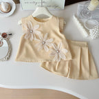 Ensemble haut et short à fleurs 3D