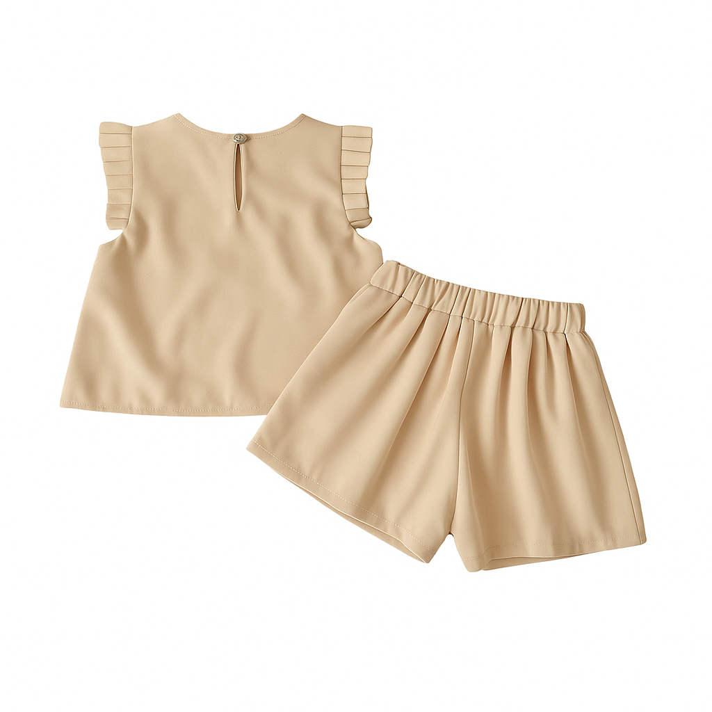 3D Flower Top and Shorts Set