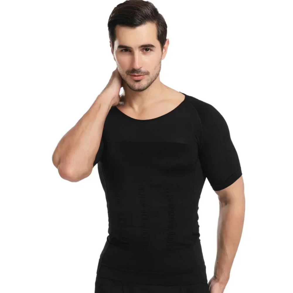 T-shirt gainant de compression pour homme
