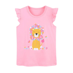 Floral Lion Ruffle Top & Safari Shorts Set