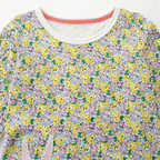 Robe à manches longues fleurie lapin et poussins pour filles