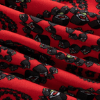 Vibrant Red Sushi Roll Print Baby Romper