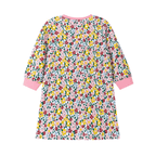 Girls Embroidered Dinosaur Floral Long Sleeve Dress